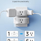 TROND Multi Plug Outlet Extender 2 Pack - Electrical Wall Splitter, 3 Way Angled Wall Outlet Adapter, Cruise Essentials, Small Multiple Plug Expander for Cruise Ship Home Office Dorm Room, White