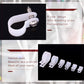 Hilitchi 135 Pcs 6 Sizes White Plastic Cable Clamp R Type Screw Mounting Cord Fastener Cable Clips Assortment Kit with Screws for Wire Management Cable Conduit (Clips from 6mm to 23mm)