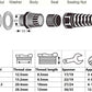 6 Pcs Waterproof Cable Gland,PG13.5(NPT 1/2) Thread(6-12mm), Made of PA66 Material,waterproof wire grommet Strain Relief Cord Connectors,Suitable for Various Electrical Installations