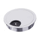 Desk Grommet 3-1/8 Inch 80mm, Zinc Alloy Computer Desk Wire Hole Cover, Office Desktop Cord Cable Hole Metal Ring, Silver Tone