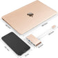 LENTION 4-in-1 USB-C Hub with Type C, USB 3.0, USB 2.0 for 2024-2016 MacBook Pro (M1-M4), iPhone 16-15 New Mac Air/Surface, ChromeBook, More, Multiport Charging & Connecting Adapter (C13, Gold)