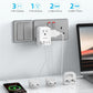 European Travel Plug Adapter USB C, US to EU/UK Plug Adapter- 4AC Outlets 4 USB Charger, International Power Adaptor kit Include Type G/C/L for American to England Italy France Germany Greece