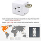 SYCON Adapter Outlet Extender, 2-Prong to 3-Prong Mini Wall Plug, Multi Outlet Splitter with 3 Outlets