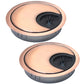 2 Pcs Desk Grommet 3-1/8" / 80 mm, Desk Cord Hole Cover, Cable Grommet Metal Zinc Alloy Materilal, Desk Hole Grommet for Home & Office Pc, Detachable Cable Cord Organizer-Copper Red