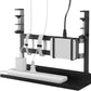 YECAYE Under Desk Cable Management Tray, All-Metal Clamp-Mount Cable Management Organizer Tray, Computer Cord Organizer Rack, Standing Desk Wire Organization for Office and Home, Black