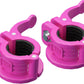 MAXRICH T Barbell Clamp 1 inch Multiple Sizes & Adjustable Weight Clips for Barbell Quick Release Barbell Clips|Barbell Collar Bar Locks for Weight Lifting (ROSE)