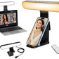 yAyusi Video Conference Light, LED Streaming Lighting for Laptop Computer Monitor, Desk Selfie Ring Light with Remote and Touch Control, PC Podcast Camera Webcam Light for Video Calls/Zoom Meetings