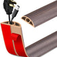 Floor Cord Cover Self Adhesive Cord Hider Floor Extension Cord Covers for Floor Power Cord Protector Cable Management Prevent Cable Trips Cable Cavity 0.32" W x 0.32" H (Brown Walnut Wood, 10Ft)