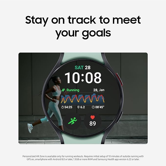 SAMSUNG Galaxy Watch 6 40mm Bluetooth Smartwatch w/ Fitness Tracker, Personalized HR Zones, Advanced Sleep Coaching, Heart Monitor, BIA Sensor, US Version, Gold (Renewed)