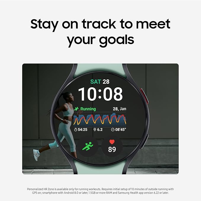 SAMSUNG Galaxy Watch 6 44mm LTE Smartwatch, Fitness Tracker, Personalized HR Zones, BIA Sensor for Health Wellness Insights, Big Screen, US Version, Graphite (Renewed)