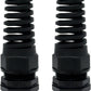 LeMotech 2Pcs NPT 1/2" IP68 Waterproof Cable Gland Flex Spiral Strain Relief Black Nylon Joint with Gaskets for 6-12mm Wire Thread