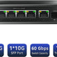 6 Port 2.5Gb Unmanaged Ethernet Switch with 5* 2.5G Base-T Ports, 1*10G SFP Ports, AUMOX PRO 60Gbps Switching Capacity Compatible with 100/1000/2500Mbps Plug and Play