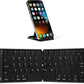 DeLUX Foldable Bluetooth Keyboard, Wireless Portable Travel Keyboard with Stand Holder, Rechargeable Ultra Slim Mini Size, for iOS Android Windows Mac Smartphone Tablet (KF19)