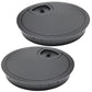 Desk Grommet 2-3/8" (60 mm), Desk Cord Hole Cover, Cable Grommet Metal Zinc Alloy Materilal, Desk Hole Grommet for Office and Home Table Cable, Detachable Cable Cord Organizer (Flat Black 2 Pcs)