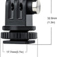 SOONSUN Tripod Mount Kit with 1/4"-20 Conversion Adapter and Cold Shoe Mount with 1/4" Thread, Compatible with GoPro Hero 13 12 11 10 9 8 7 6 5, DJI Osmo, AKASO, SJCAM, Insta360, DSLR Cameras