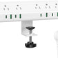 45W Fast Charging Station,Desk Clamp Power Strip,4 PD USB-C Ports,5 AC Outlets,Surge Protector Power Strip, 14AWG Heavy Duty Cord, Fits 1.9" Tabletop Edge (White, 20 FT Cable)