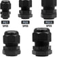 25 Pcs Nylon Cable Glands, PG7 PG9 PG11 PG13.5 PG16 Strain Relief Cable Cord Connector IP68 Waterproof Junction Box Wire Protectors Adjustable for 3-13mm Cable Diameter