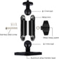 xik Metal 1/4"-20 Mount with Drill Plate Base for Monitors, Action Camera，CCTV Cameras, Camcorders, 360° Rotation Adjustable Camera Mount for Installation on Car Dashboard, Ceiling, and Walls
