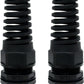 LeMotech 2Pcs NPT 1" IP68 Waterproof Cable Gland Flex Spiral Strain Relief Black Nylon Joint with Gaskets for 18-25mm Wire Thread