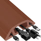 MYFAMIREA 6.5FT Floor Cord Cover Heavy Duty Cable Cover Protector 3 Channels Extension PVC Floor Wire Cover Outdoor Cord Hider Management Cord Cover for Wire on Floor for Home Office Outdoor, Brown,2M