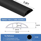 Floor Cord Cover Self Adhesive Cord Hider Floor Extension Cord Covers for Floor Power Cord Protector Cable Management Prevent Cable Trips Cable Cavity 0.51" W x 0.31" H (Black, 3.3Ft)