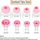 4 Pairs Silicone Earbud Tips Replacement Earbuds Cap Ear Tips Compatible with Powerbeats 1/2/3 Wireless Beats by Dre Headphones,(Pink)