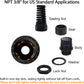 LeMotech 10Pcs NPT 3/8" IP68 Waterproof Cable Gland Flex Spiral Strain Relief Black Nylon Joint with Gaskets for 5-10mm Wire Thread