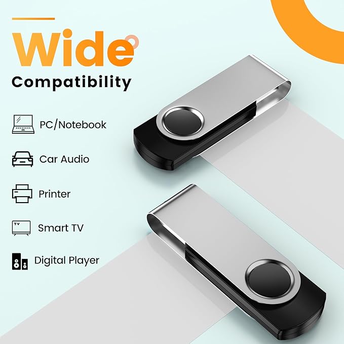 Kepmem 4GB USB Flash Drive Bulk 10 Pack 4 GB Thumb Drives Swivel USB Memory Stick 2.0 Portable Pendrive 4 Giga Silver Jump Drive Multipack Zip Drive Computer Data Storage for Wedding