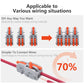 20Pcs Lever Wire Connectors, 1 in 2 Out DIY Mini Splicing Compact Splitter Docking Terminal Block Electrical Connectors, 24-12 AWG
