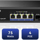6 Port 2.5G PoE Switch,AUMOX PRO 4 Port 2.5G Network Unmanaged Switch with 2x10G SFP Gigabit Ethernet Unmanaged PoE Switch 75W,Compatible with 100/1000/2500Mbps Plug and Play