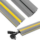 Floor Cord Cover 10Ft Heavy Duty PVC Floor Cable Protector Electric Cord Hider Cable Management Floor Strip Extension Cord Covers Cable Raceway for Wires on Floor Inner Channel 1.36" W x 0.43" H -Gray
