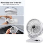 Portable Clip-on Fan 10000mAh Rechargeable Battery Powered – 3-Speed Quiet Desk & Clamp Fan for Stroller, Camping, Office & Bedroom – 360° Rotation-1PACK-White