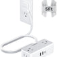 TESSAN Flat Plug Extension Cord 5 FT, Surge Protector Power Strip with 4 AC Outlets 1 USB C and 2 USB A Ports, 900 Joules Protection, Multiple Wall Outlet Extender Suitable for Home Office Dorm