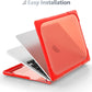 Batianda for New MacBook Air 13.6 inch Case 2025 M4 2024 2022 Release Model A3240 A2681(M2) A3113(M3), Heavy Duty Shockproof Protective Hard Shell with Fold Kickstand & Keyboard Cover, Red