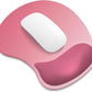 ITNRSIIET Ergonomic Mouse Pad, Cushioned Gel Wrist Rest, Non-Slip Base, Smooth Surface, Cute Multi-Color, 9.5 x 8.2 in, Pink Ombre