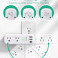 Surge Protector USB Outlet Extender, 6 AC Multi Plug Outlet and 3 USB Ports (1 USB C), 3-Sided Swivel Power Strip Outlet Splitter for Home, Dorm Room Essentials (2 Pack)