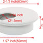 2pcs 2 Inch Desk Wire Cord Cable Grommets Hole Cover for Office PC Desk Cable Cord Organizer Plastic Cover (White-2Pcs)