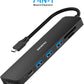 BENFEI USB C HUB 7-in-1, USB-C HUB Multiport Adapter with HDMI (4K @ 60Hz Certified)/100W Power Delivery/3*USB 3.0 5Gbps/SD/TF Card Reader (160MB/s) for iPhone 15 Pro/Max MacBook iPad Pro iMac S23