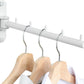 Swing Clothes Hanger Rack,Garment Racks Wall Mounted Clothes Bar-Hanger Holder Hooks Heavy Duty Folding Drying Rack Space Saving Clothing Hanging System Closet Storage Organizer,White Finish