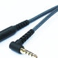 20cm(0.6ft) Right angle 4 pole 3.5mm 1/8 inch male to 4 pole 3.5mm 1/8 inch Female Stereo Audio headphone earphone Extension Cable adapter Cord Tangle-Free Braided wire