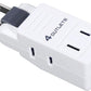 SYCON 2 Prong Swivel Wall Adapter, Electrical 4 Way Outlet Expander Plug, Multi Plug Extender Splitter, Multiple Ungrounded Mini Plug Wall Tap, Type A