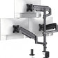 WALI Triple Monitor Mount for 17-32 Inch Screens, Full Adjustable 3 Monitors Desk Mount with Clamp & Grommet Base, Gas Spring Monitor Arm, up to 19.8lbs Each, VESA 75x75 100x100 mm (GSDM003XL), Black
