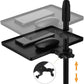 RTNLIT Microphone Music Stand Tray, Adjustable Clamp On Rack Tray Holder with 7.7 Pound Weight Capacity, for Music Sheet, Singing, Stage, Audio Recording (10.6" x 8")