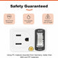 SYCON Adapter Outlet Extender with Night Light, Wall Outlet with Switch on off, Outlet Splitter with 2 Outlets
