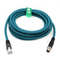 M12 8 Pin X-Code RJ45 GigE Ethernet Network Cable CAT7e for Cognex Basler Baumer Industrial Camera Sensor Barcode Reader PLC PC Router 30M