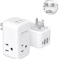 TROND Multi Plug Outlet Extender 2 Pack, 3 Way Outlet Splitter with 360 Rotating Plug, PD 20W USB C Charger Station, Sideways Adapter for Kitchen Bathroom Cruise Ship Travel Essentials