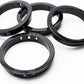 2-1/2"(63mm) Black Snap-in Knockout Insulating Bushing Grommets, Plastic Cable Hole Grommets for Wiring, Round Nylon Snap in Locking Electrical Wire Cord Hose & Tubing Bushings Grommets, 4pcs