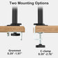 WALI Dual Monitor Mount, 13-32 Inch Adjustable Spring Dual Monitor Arm for Desk Holds Max 19.8 lbs Screens, Swivel Vesa Bracket with C Clamp, Grommet Mounting, Monitor Arms for 2 Monitors (GSDM002)