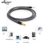 Aux Cord, Audiophile 3.5mm Stereo Audio Cable [2m (6.5 Feet), Silvered-Plated Copper core], Unbreakable and Great for Laptop, Tablets, Headphones, Cars and More.