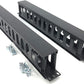 2 Pack 1U 12 Slot Horizontal Rack Mount Cable Management Organizer Plastic 19" Rack Mount with M6 Screws and Cage Nuts (PCMB12S2PC)